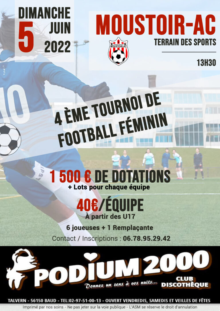 Affiche de la 4ème édition du Tournoi de Football Féminin